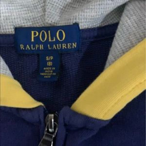Boys polo Ralph Lauren patchwork  zip up sweater